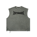 CUT ROUGHER™ - Distressed Grommet Eyelet Tank Top