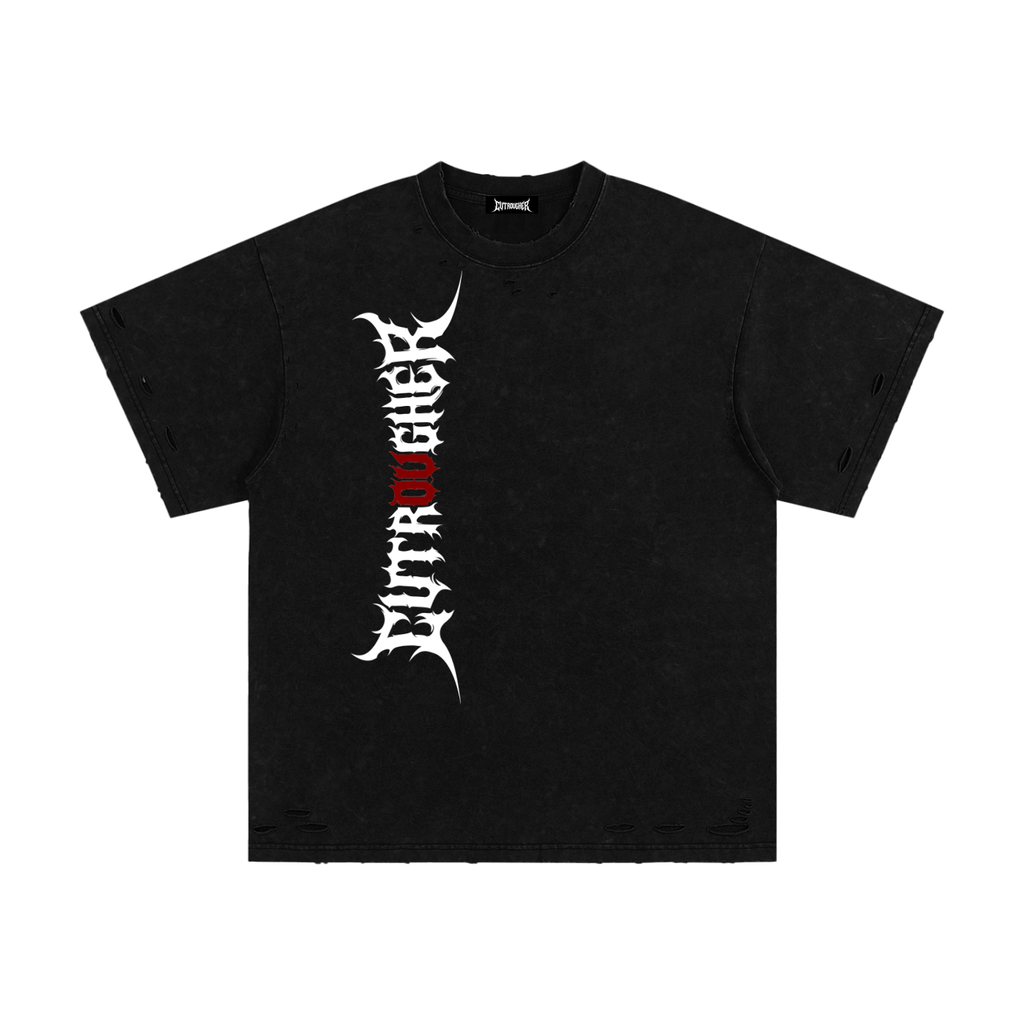 CUT ROUGHER™ - Heavyweight Snow Washed Hand-Frayed T-Shirt