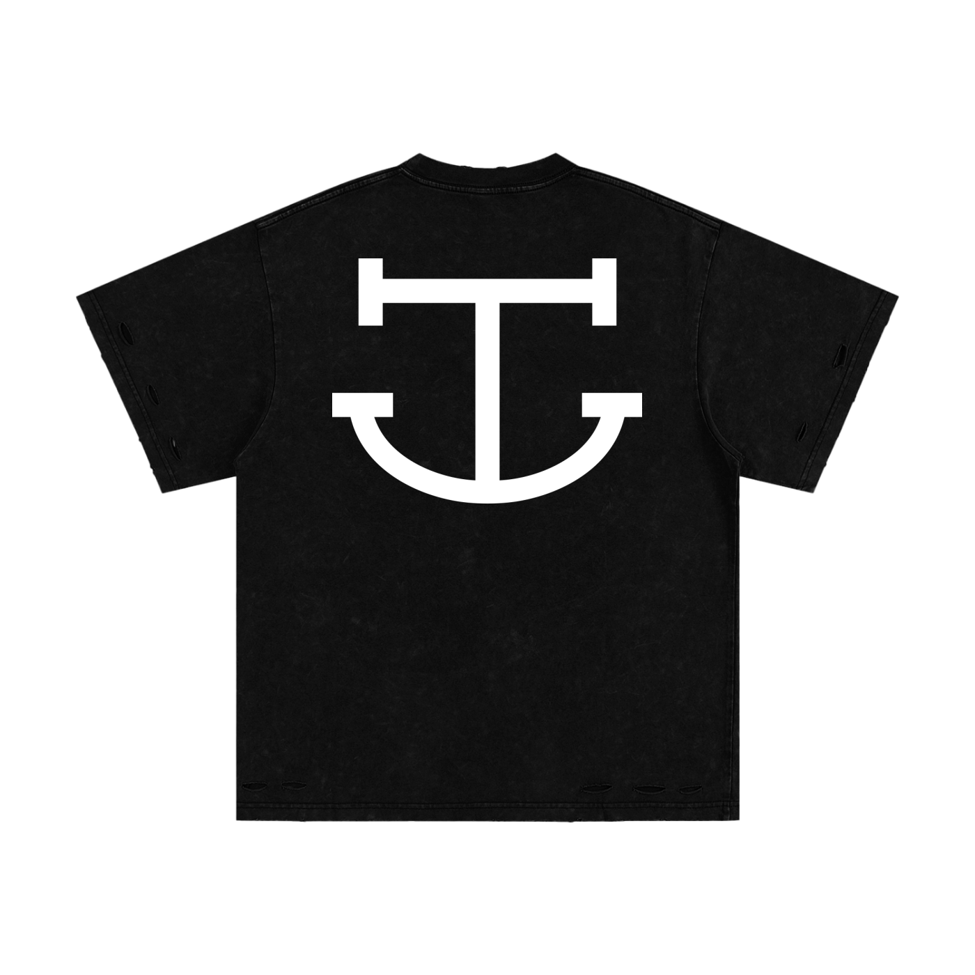 CUT ROUGHER™ - Heavyweight Snow Washed Hand-Frayed T-Shirt