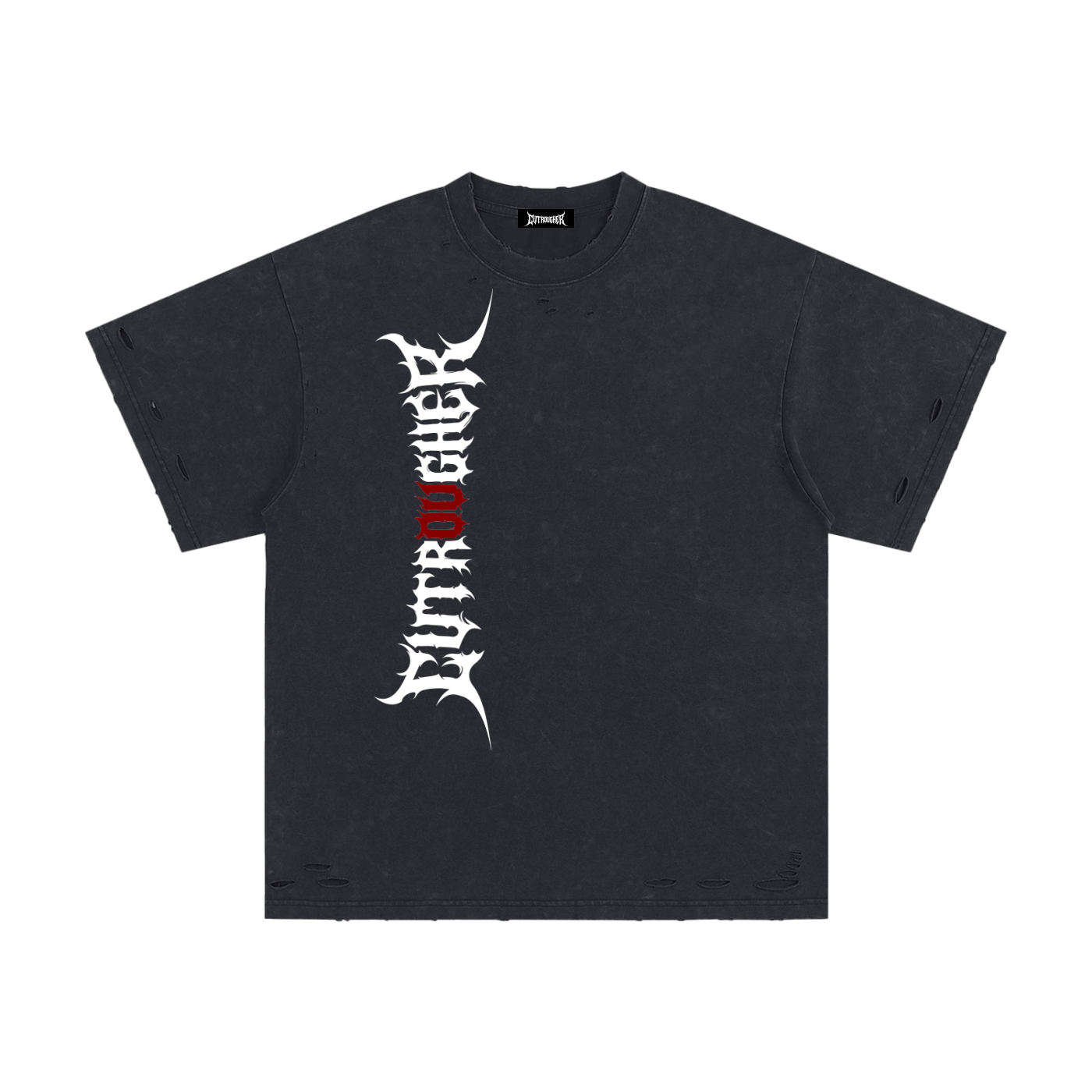CUT ROUGHER™ - Heavyweight Snow Washed Hand-Frayed T-Shirt