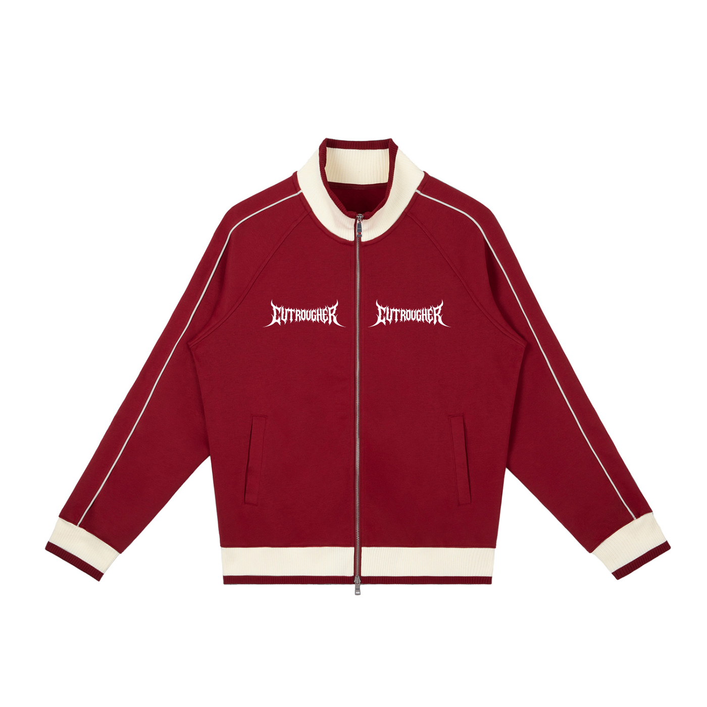 CUT ROUGHER™  - Color Block Raglan Sleeve Zip Track Jacket