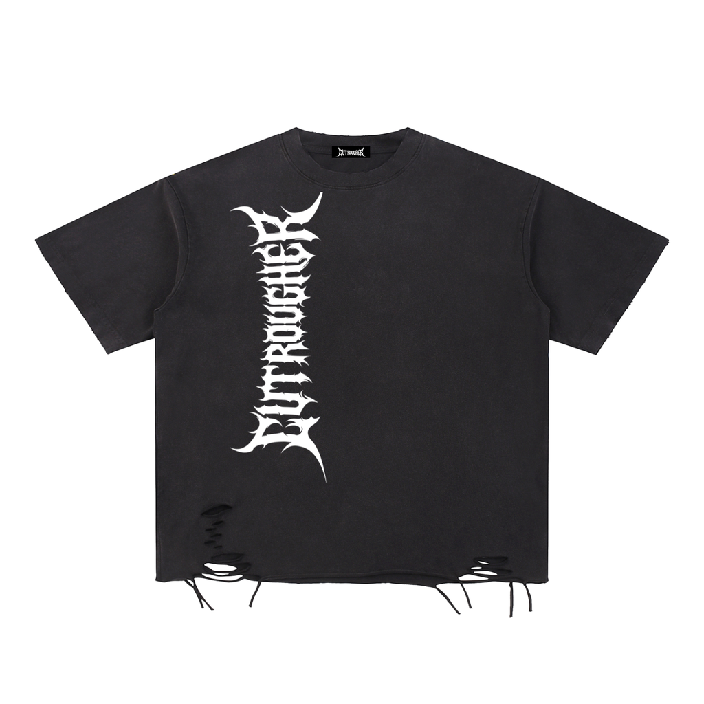 CUT ROUGHER™ - Snow Washed Raw-Hem T-Shirt