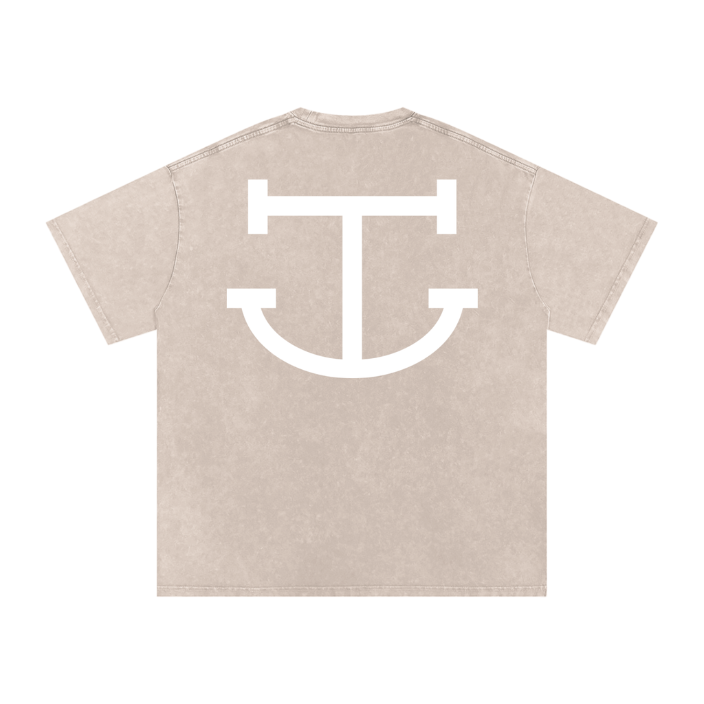 CUT ROUGHER™ - Snow Washed Oversized Cotton T-Shirt