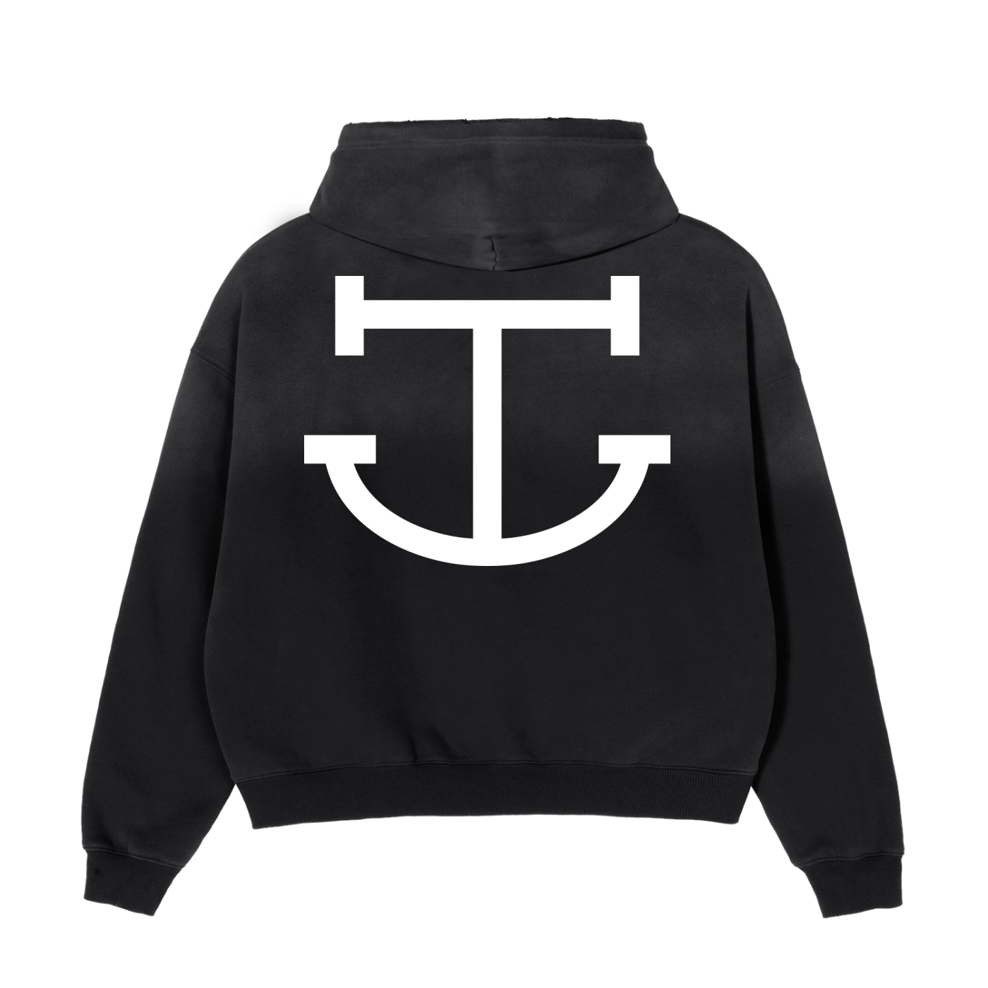 CUT ROUGHER™ - Frayed Sunfade Boxy Fleece Hoodie