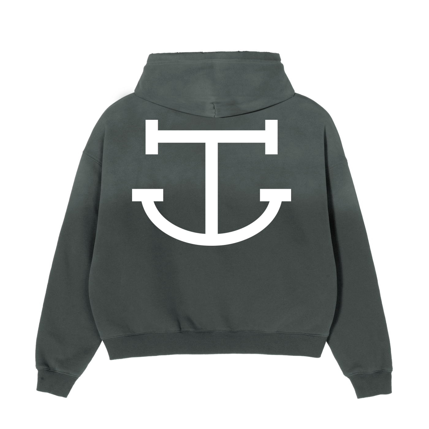 CUT ROUGHER™ - Frayed Sunfade Boxy Fleece Hoodie