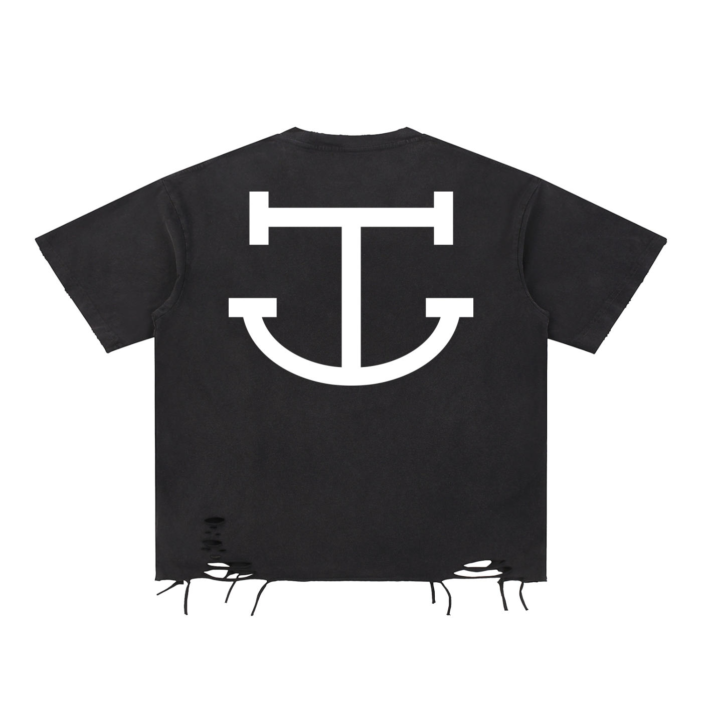 CUT ROUGHER™ - Snow Washed Raw-Hem T-Shirt
